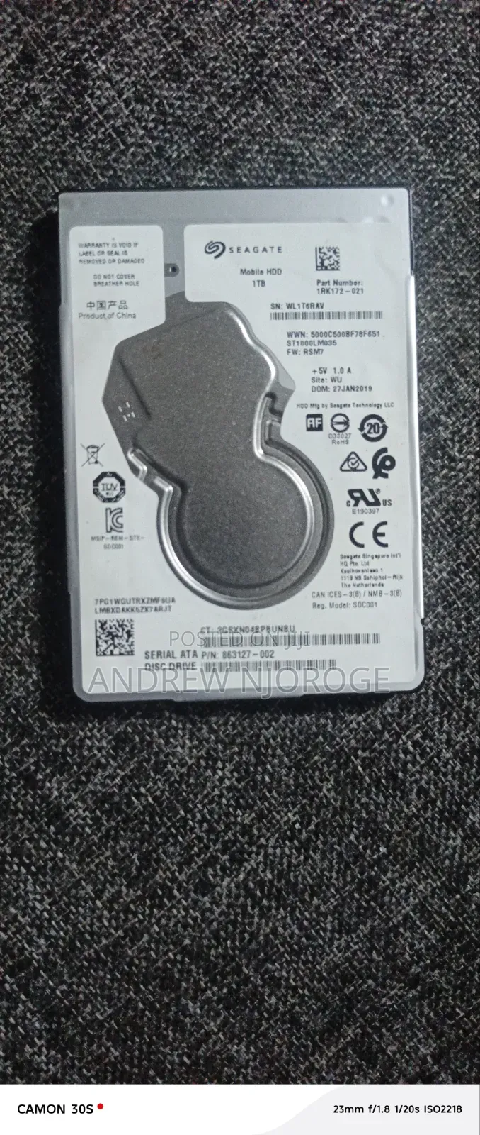 1 Tb Laptop Harddsik