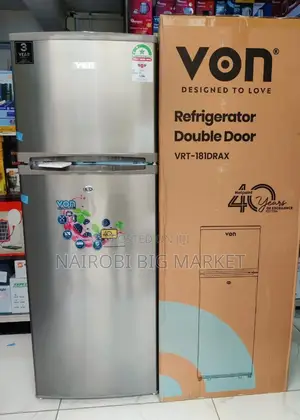 *Von Double Door Fridge 181Litres Direct Cool R/181