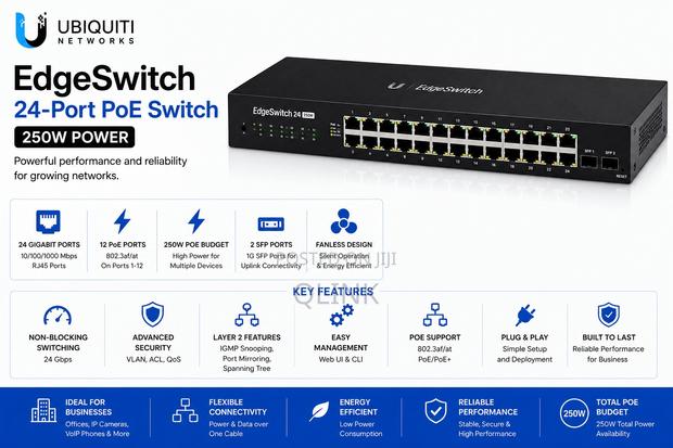Ubiquiti EdgeSwitch 24-Port PoE Switch 250W - main view