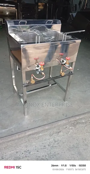 Two Basins Deep Fryer for Fast Food Services.