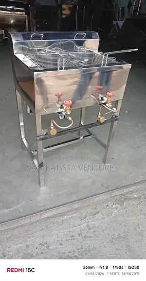 Two Basins Deep Fryer for Fast Food Services.