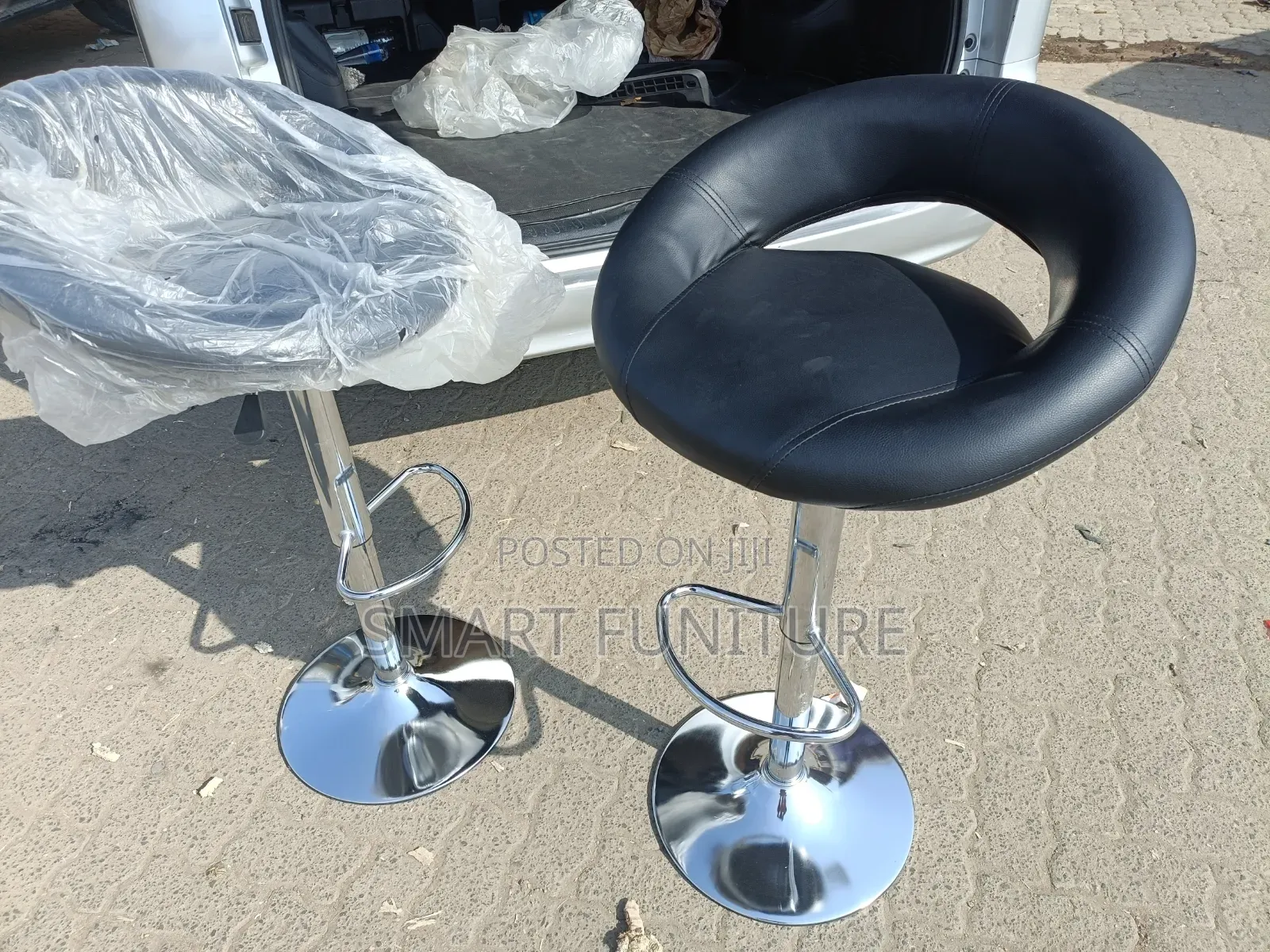 One Seater Leather Bar Stools