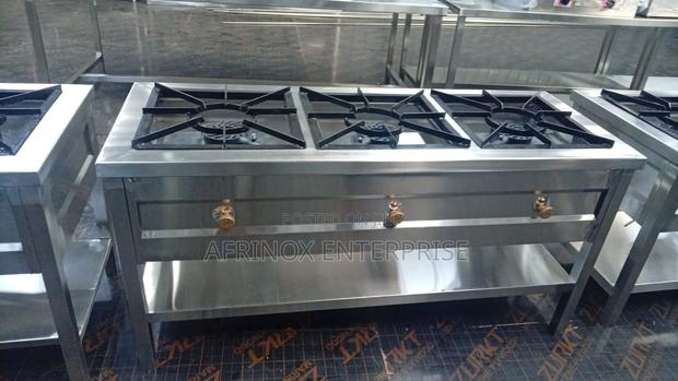 Gas Jiko, Three Burner High Pressure Energy Saving Jiko. Gas Stove