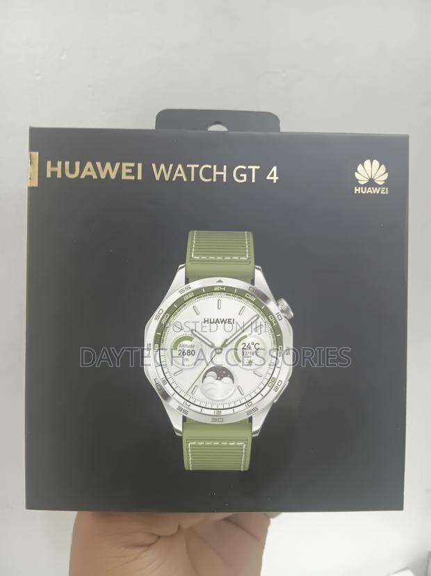 This Is a Huawei Watch GT 4 (46mm Version) in Green.