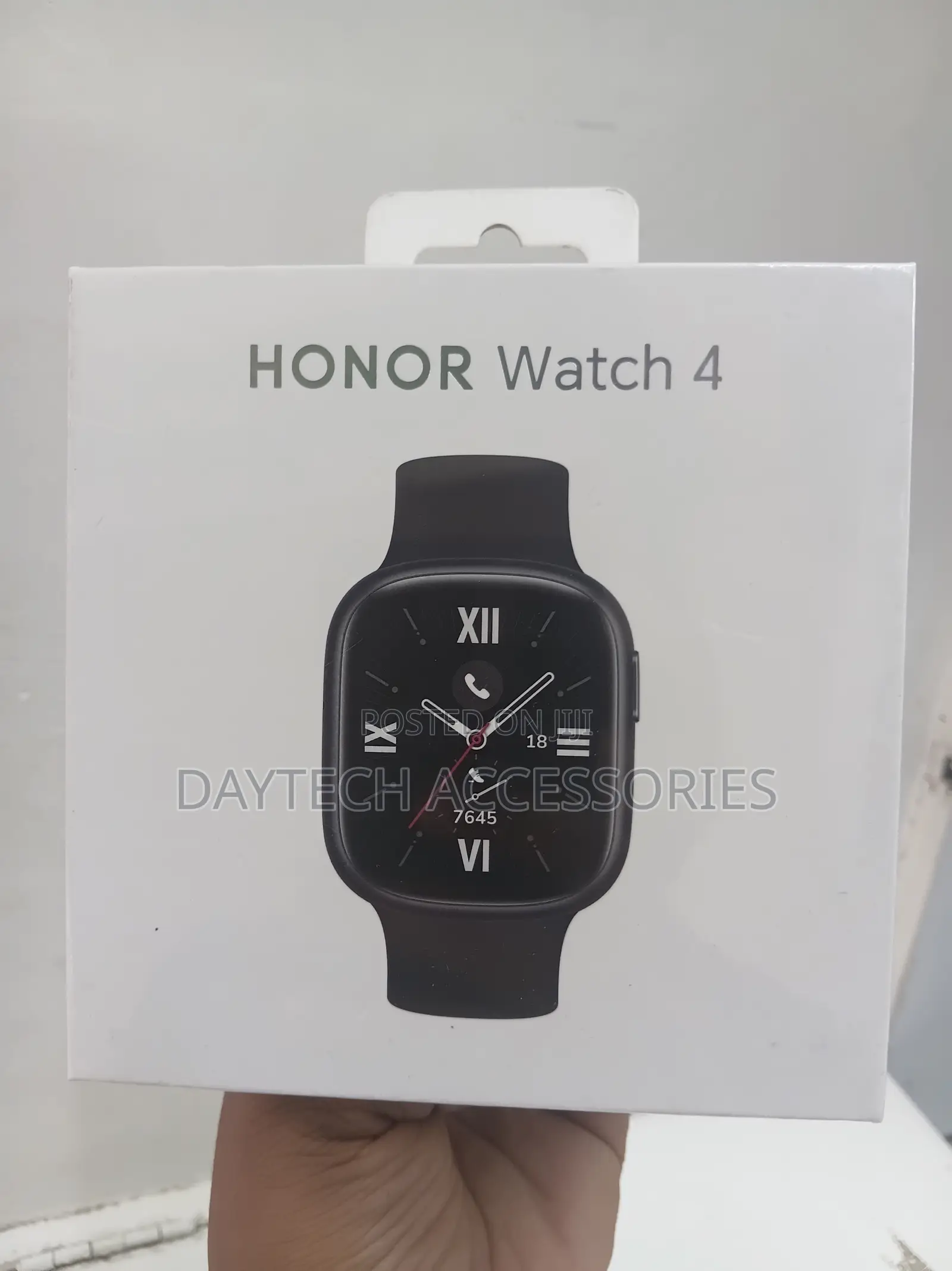 This Is an Honor Watch 4 in a Black Color Variant.