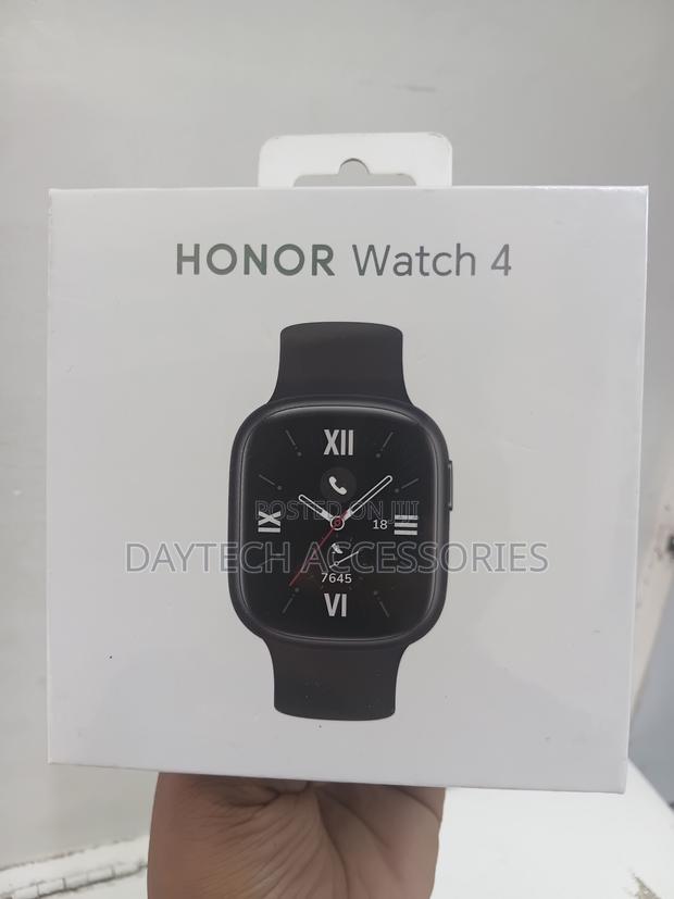 This Is an Honor Watch 4 in a Black Color Variant.
