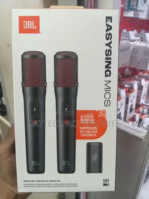 The JBL EasySing Wireless Microphone Set.