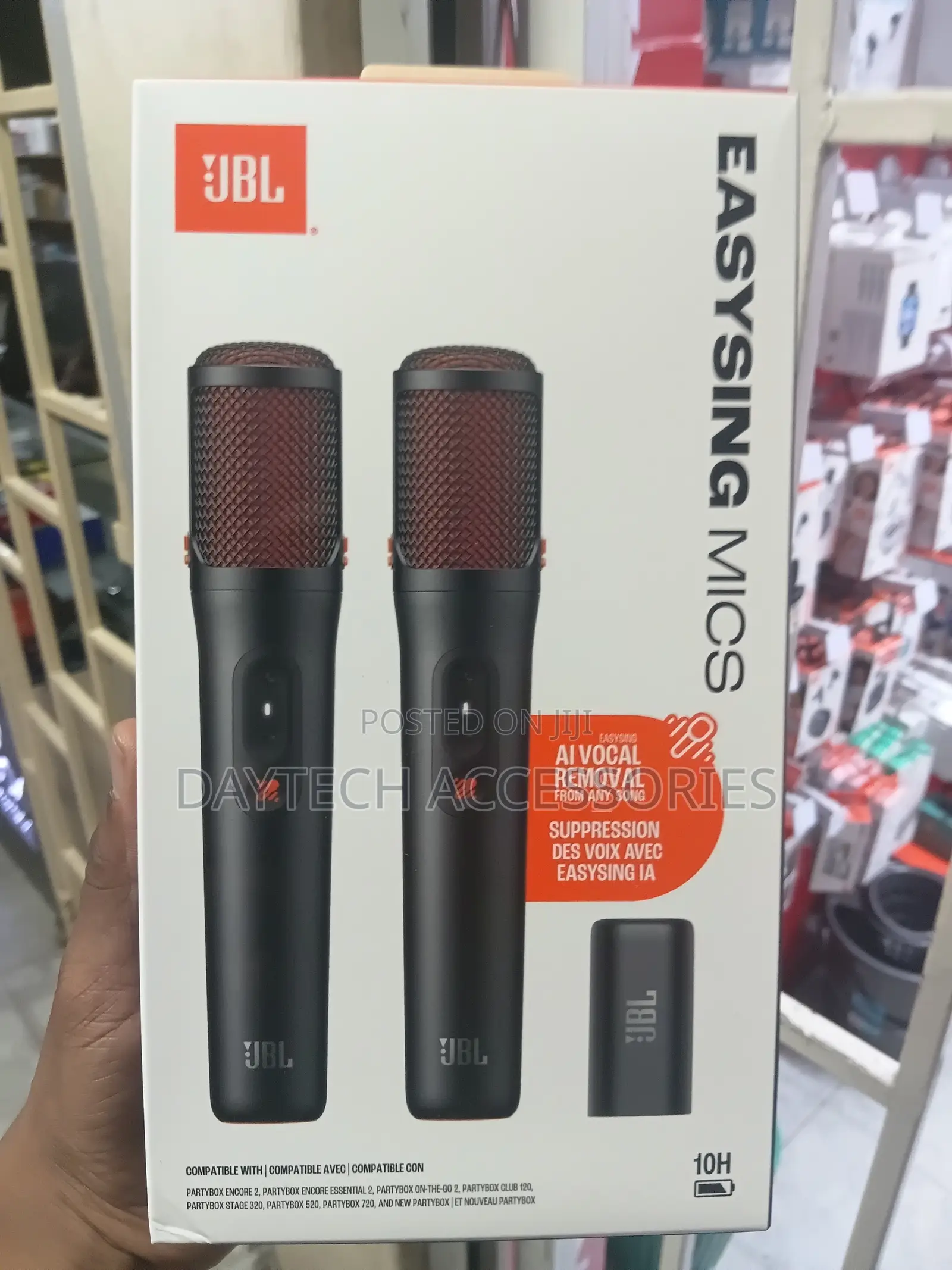 JBL - EasySing Wireless AI-Enabled Microphones - 2026 - Black