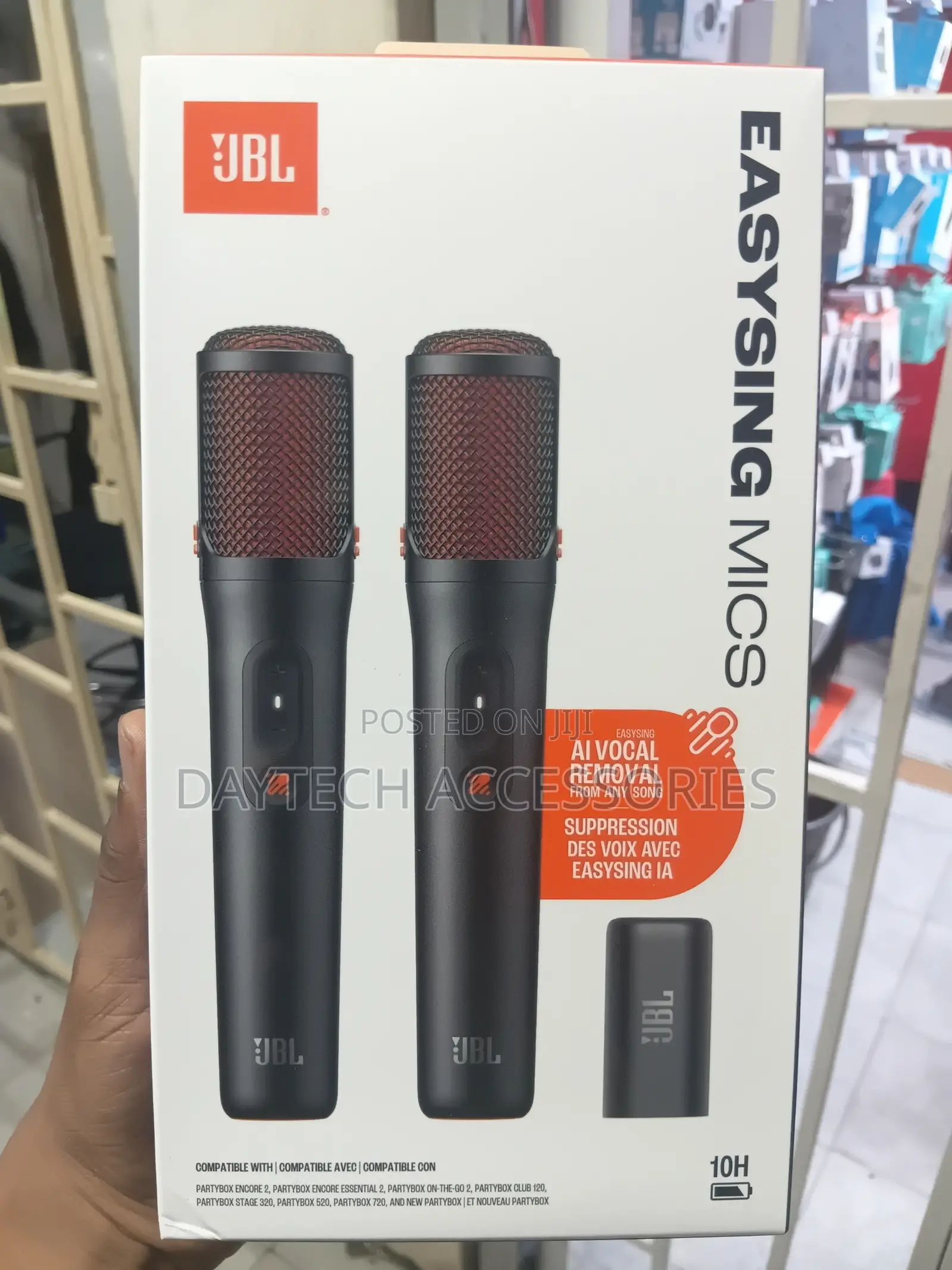JBL EasySing Wireless Microphones for PartyBox Speakers (Pair)