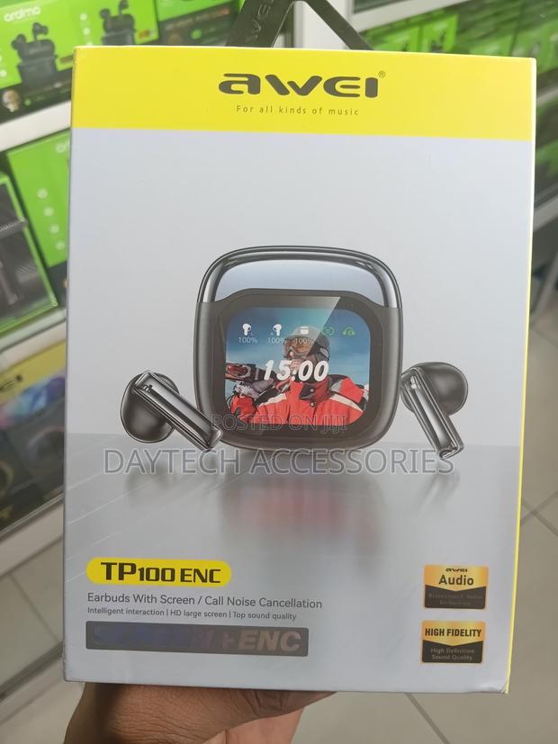 Awei Tp100 Enc TWS Earbuds – LCD Touch Screen Wireless Headset. - main view