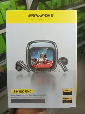 Awei Tp100 Enc TWS Earbuds – LCD Touch Screen Wireless Headset.