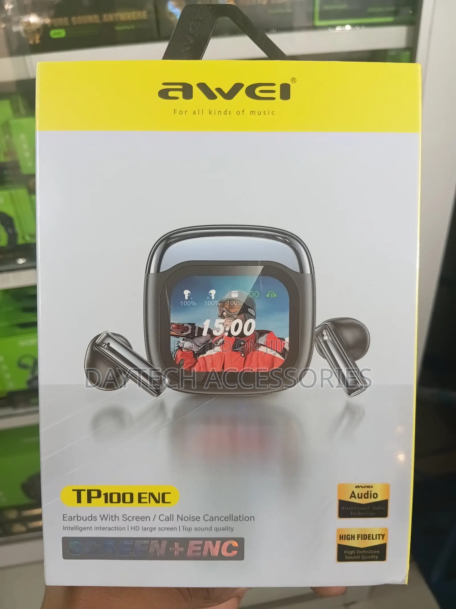 AWEI TP100 ENC Wireless Bluetooth 5.4 Earphones With ENC.