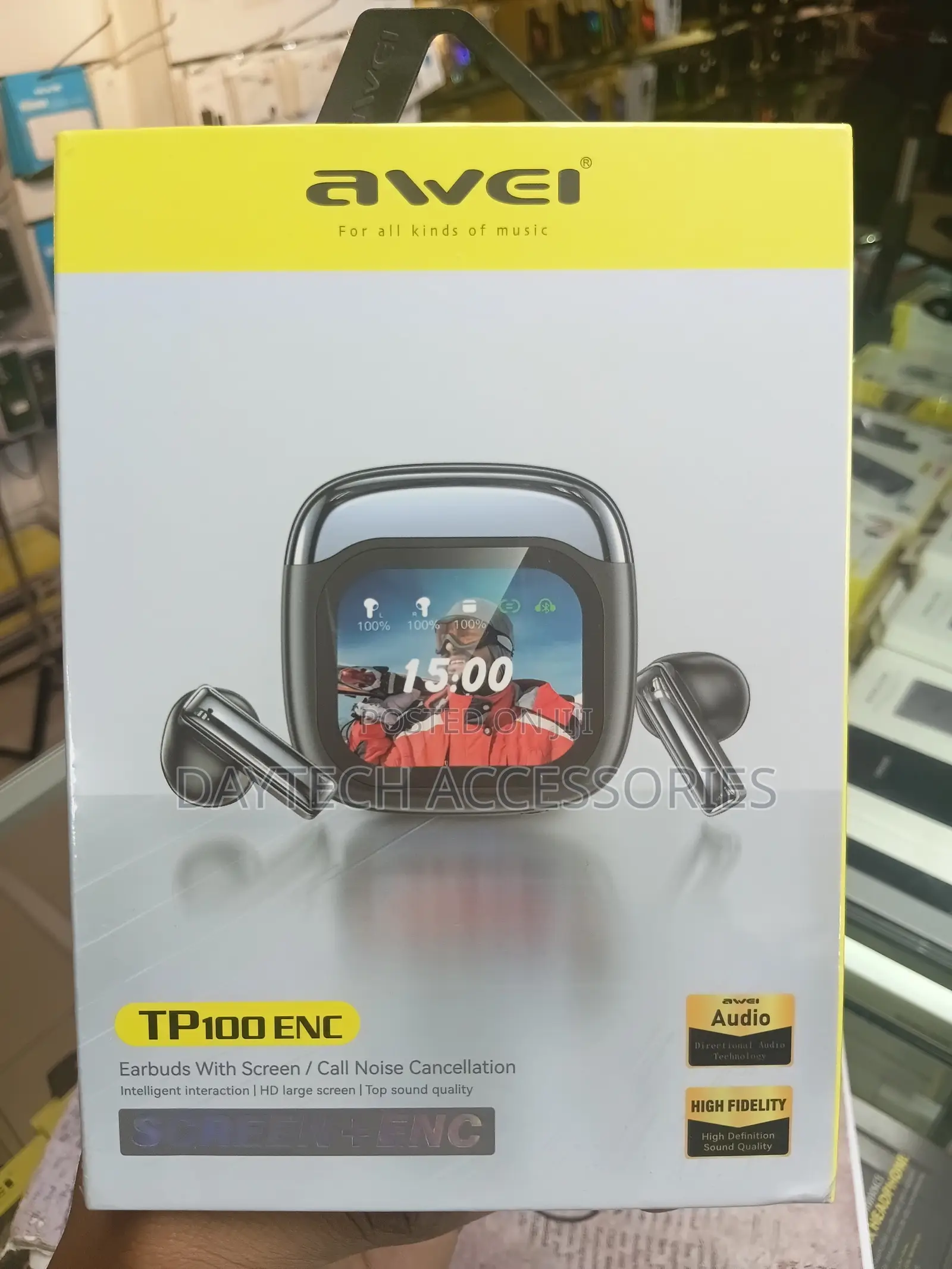 Awei TP100 True Wireless Bluetooth Earbuds – ENC Noise Reduction.