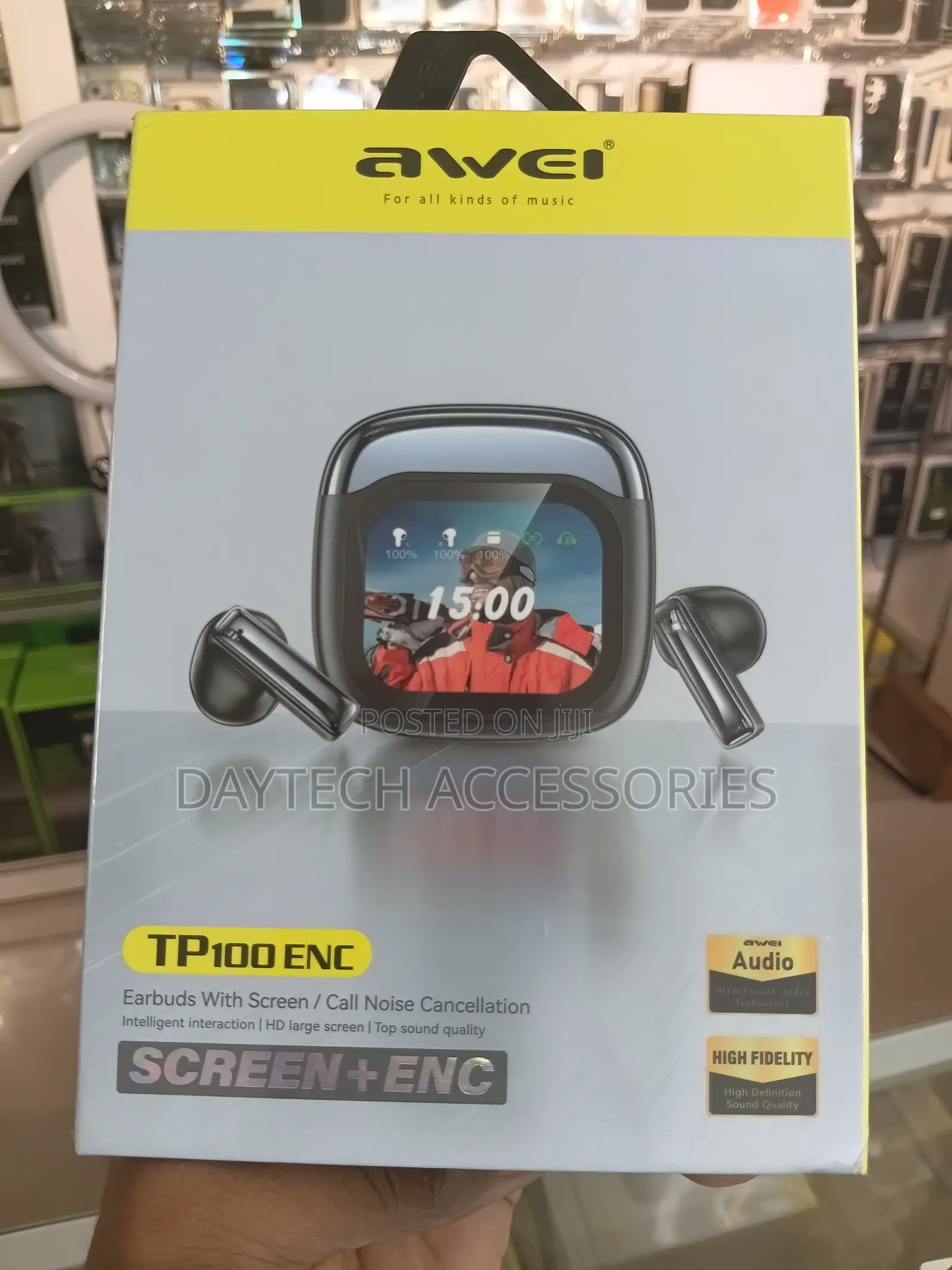 Awei TP100 True Wireless Bluetooth Earbuds – ENC Noise Reduction.