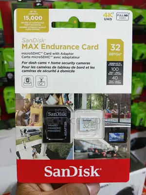 SanDisk Max Endurance 32GB 100mb/S Micro SDHC V30 Memory Card.