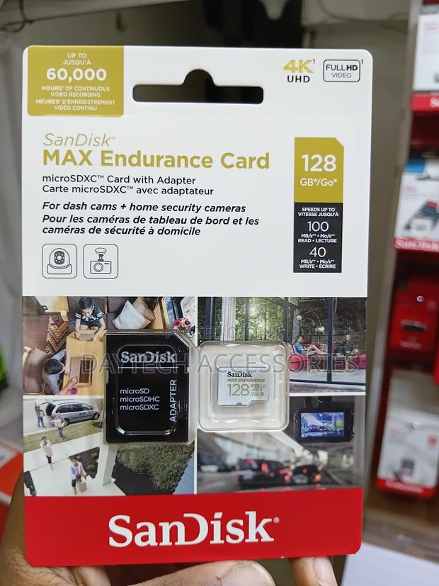 This Is a SanDisk MAX Endurance 128GB microSDXC Card. - main view