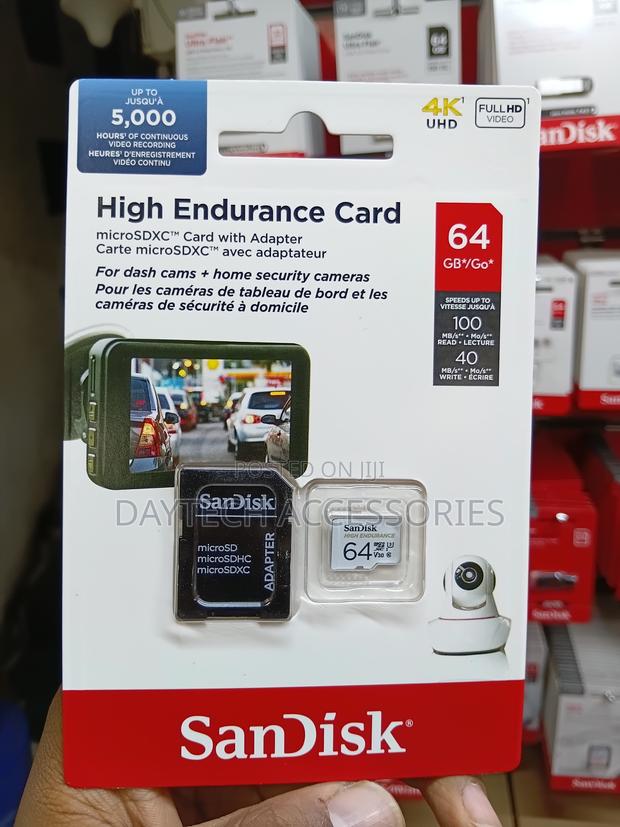 SanDisk High Endurance 64GB microSDXC Card With SD Adapter. - main view