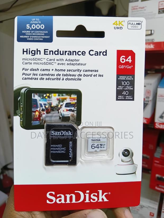SanDisk High Endurance 64GB microSDXC Card With SD Adapter. - thumbnail 3
