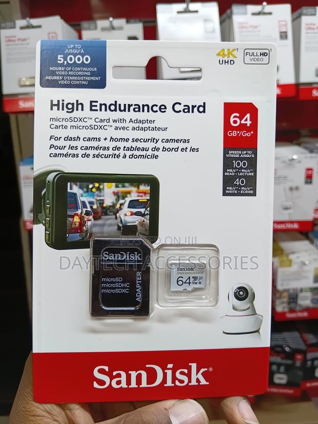 SanDisk High Endurance 64GB microSDXC Card With SD Adapter. - thumbnail 4