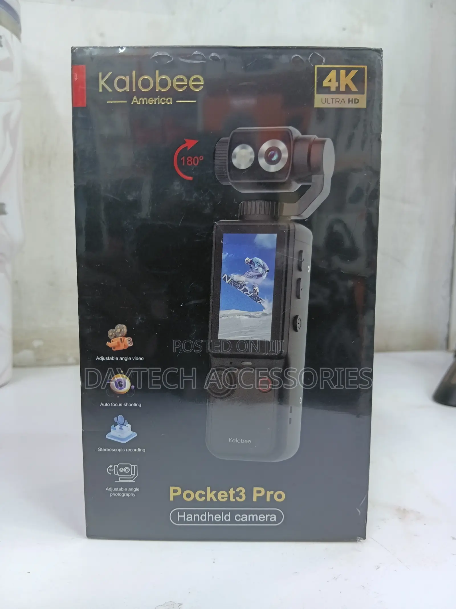 Kalobee Pocket 3 Pro Ultra HD Camera With 180° Adjustable Gimbal.