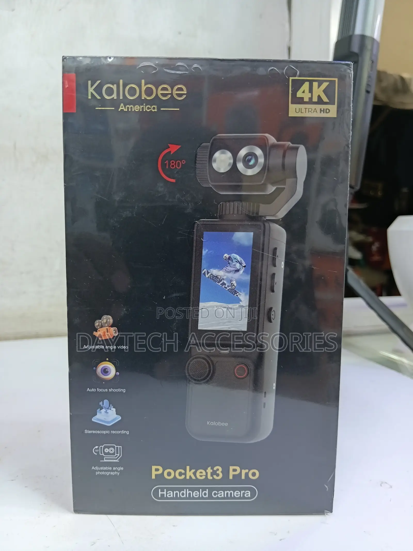 Kalobee Pocket 3 Pro Ultra HD Camera With 180° Adjustable Gimbal.