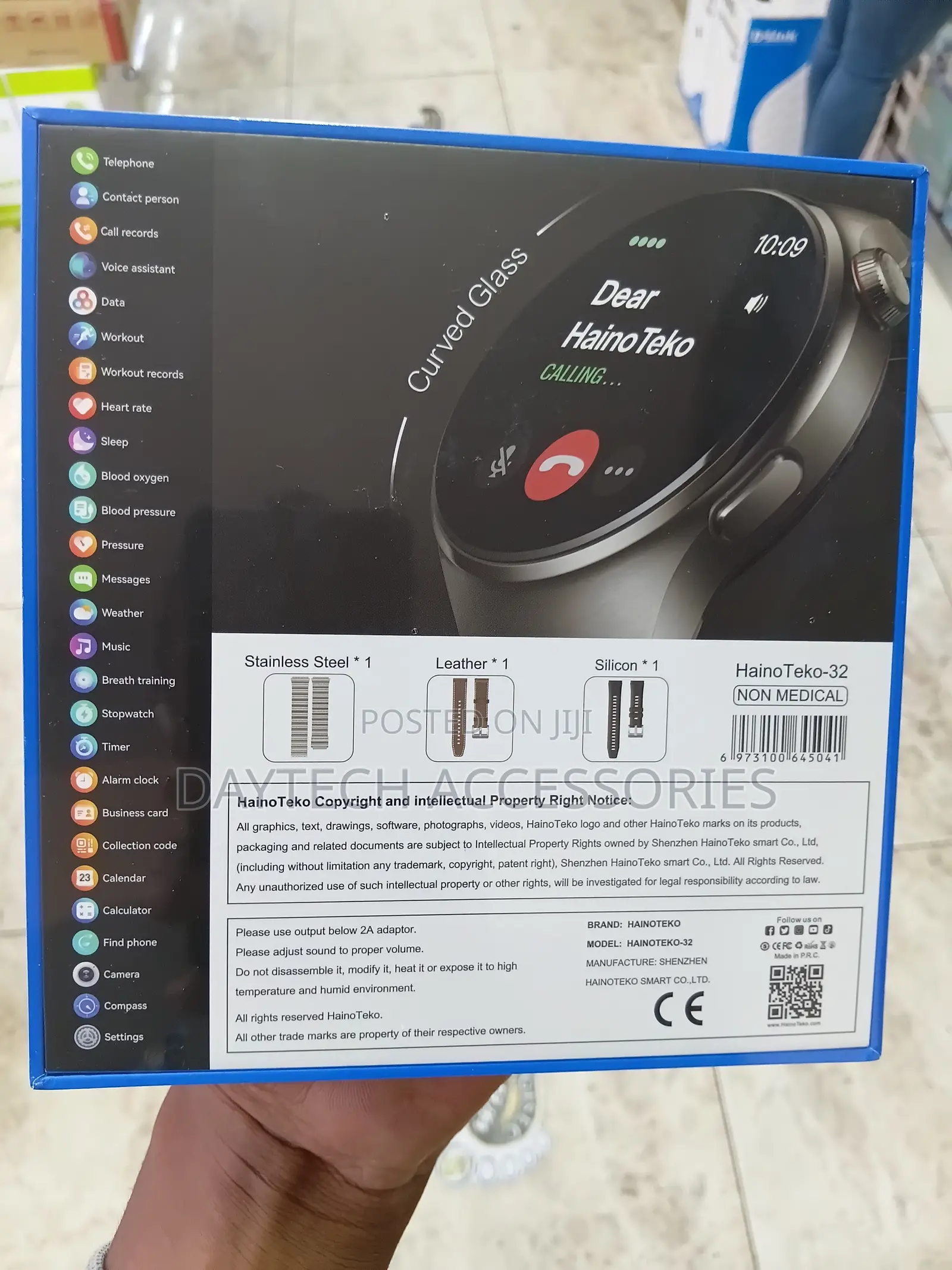 Haino Teko RW 32 Smart Watch With 3 Pairs Straps HD IPS AMOLED Display