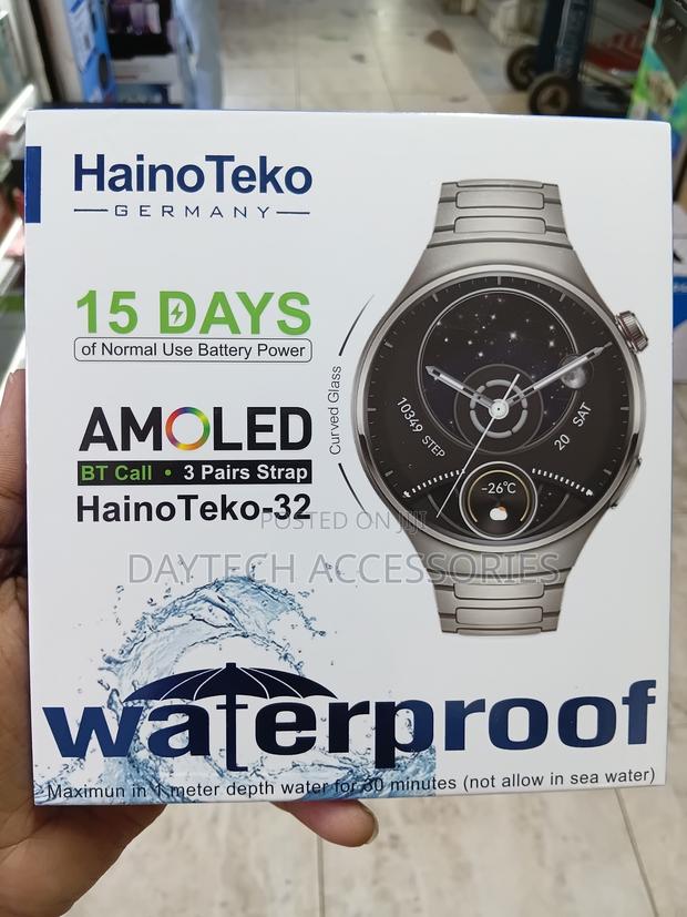 HainoTeko-32 Waterproof Smartwatch With Curved AMOLED Display.