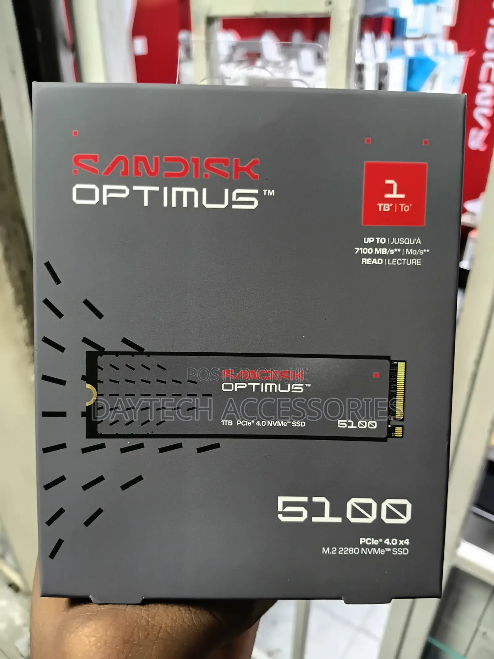 SanDisk Optimus 5100 1TB M.2 NVMe PCIe Gen 4.0 Internal SSD.