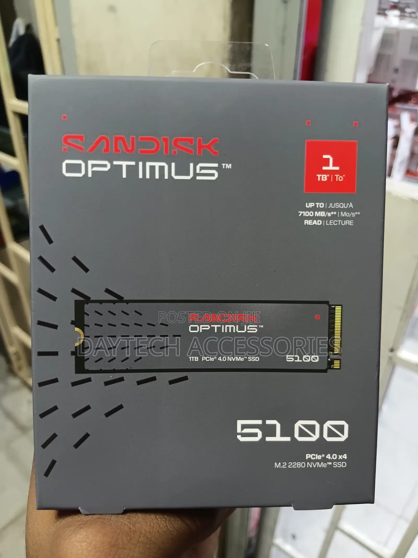 SanDisk Optimus 5100 1TB M.2 NVMe PCIe Gen 4.0 Internal SSD.