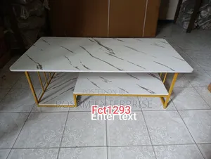 Executive White Marble Effect Coffee Table