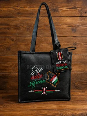 Stylish Embroidered Leather Tote Handbag – Sisi Ndio Sifuna