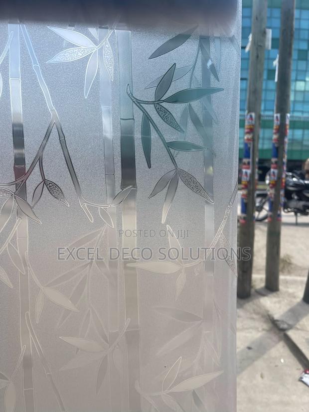 Bamboo Frosted Film Per Meter | Elegant Glass Privacy