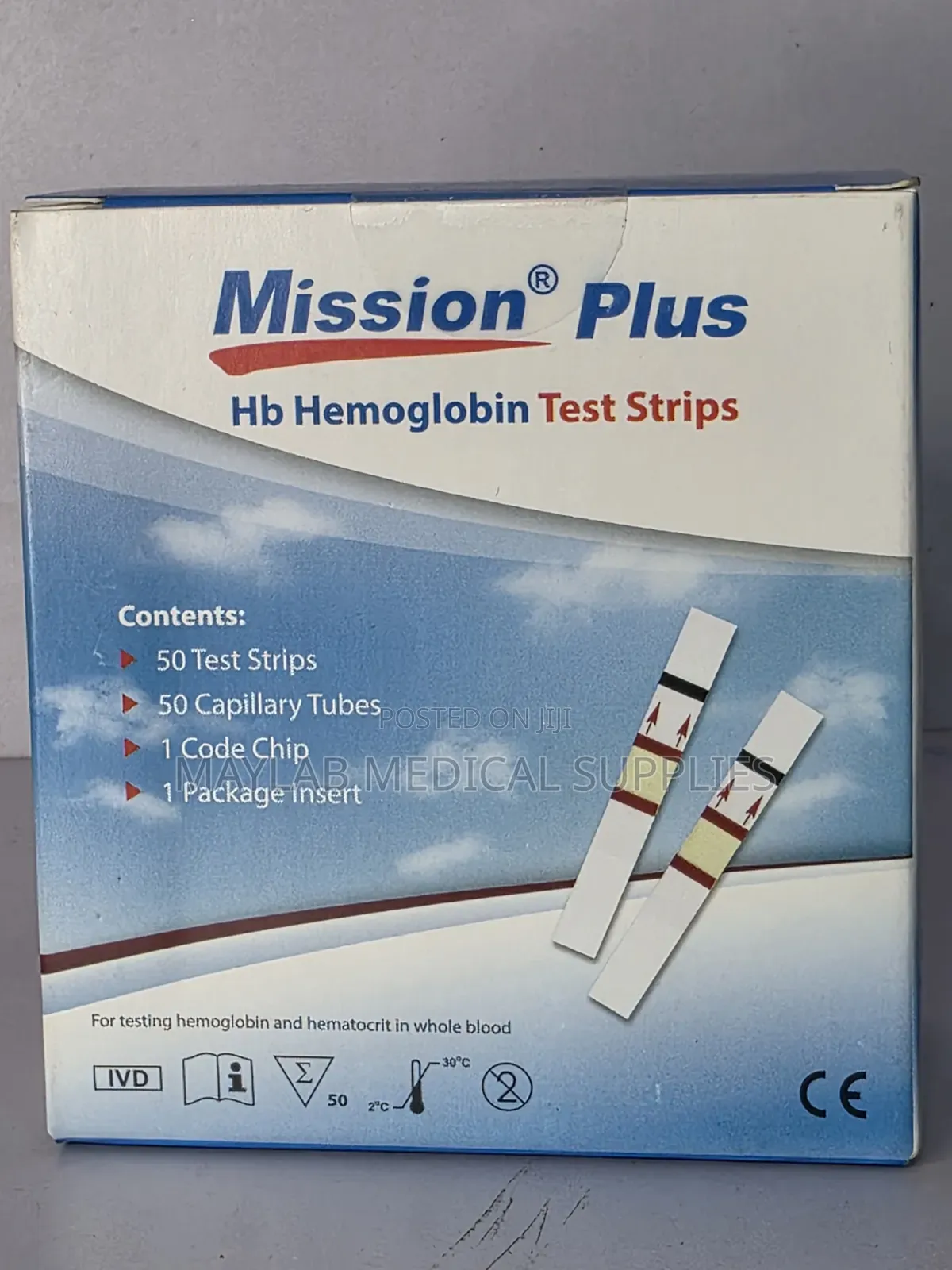 Mission Haemoglobin Strips – Hb Test Strips for Mission Analyzer