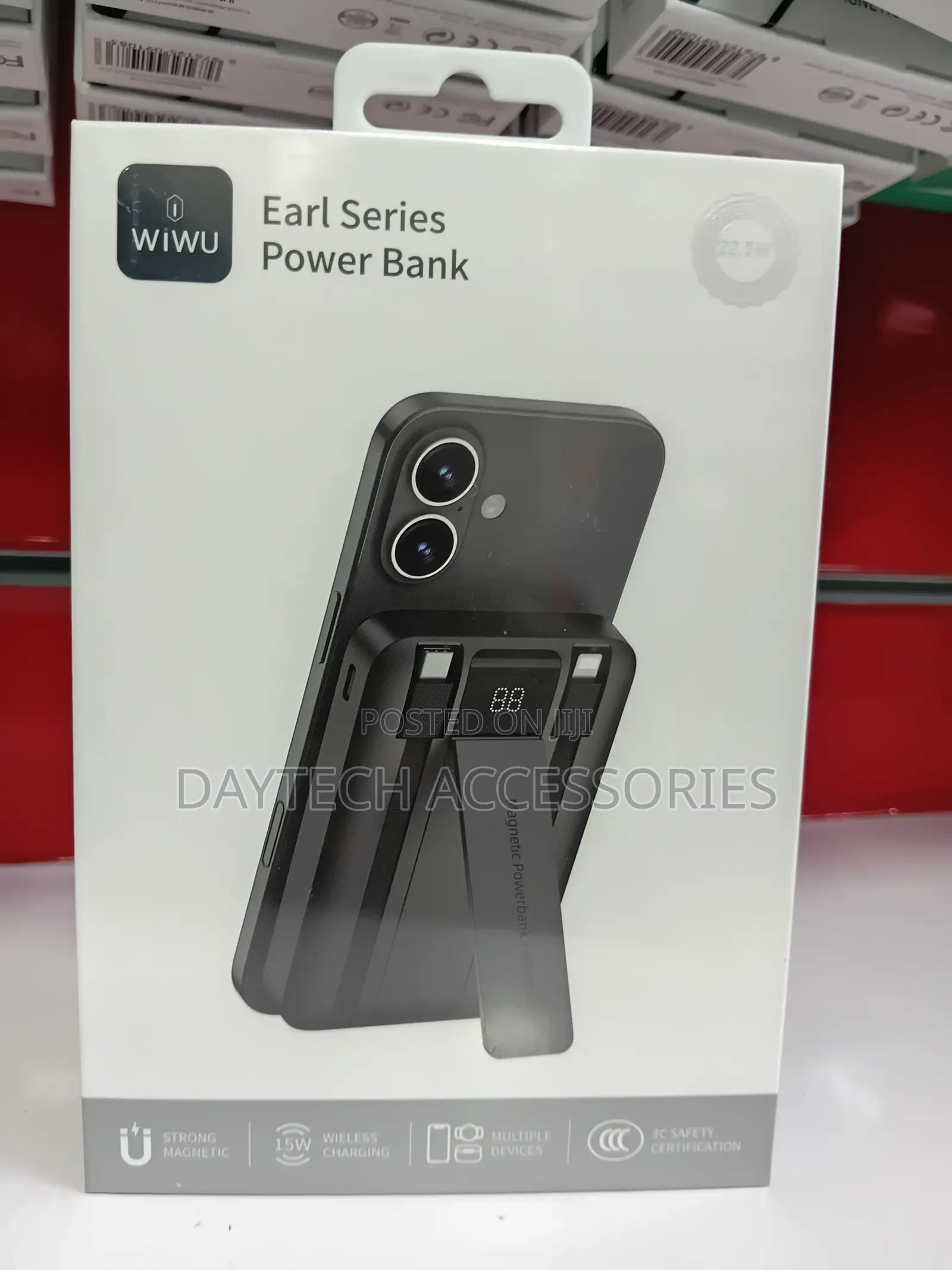 WIWU Wi-P061 Earl Series Magnetic Wireless 10,000mAh Power Bank.