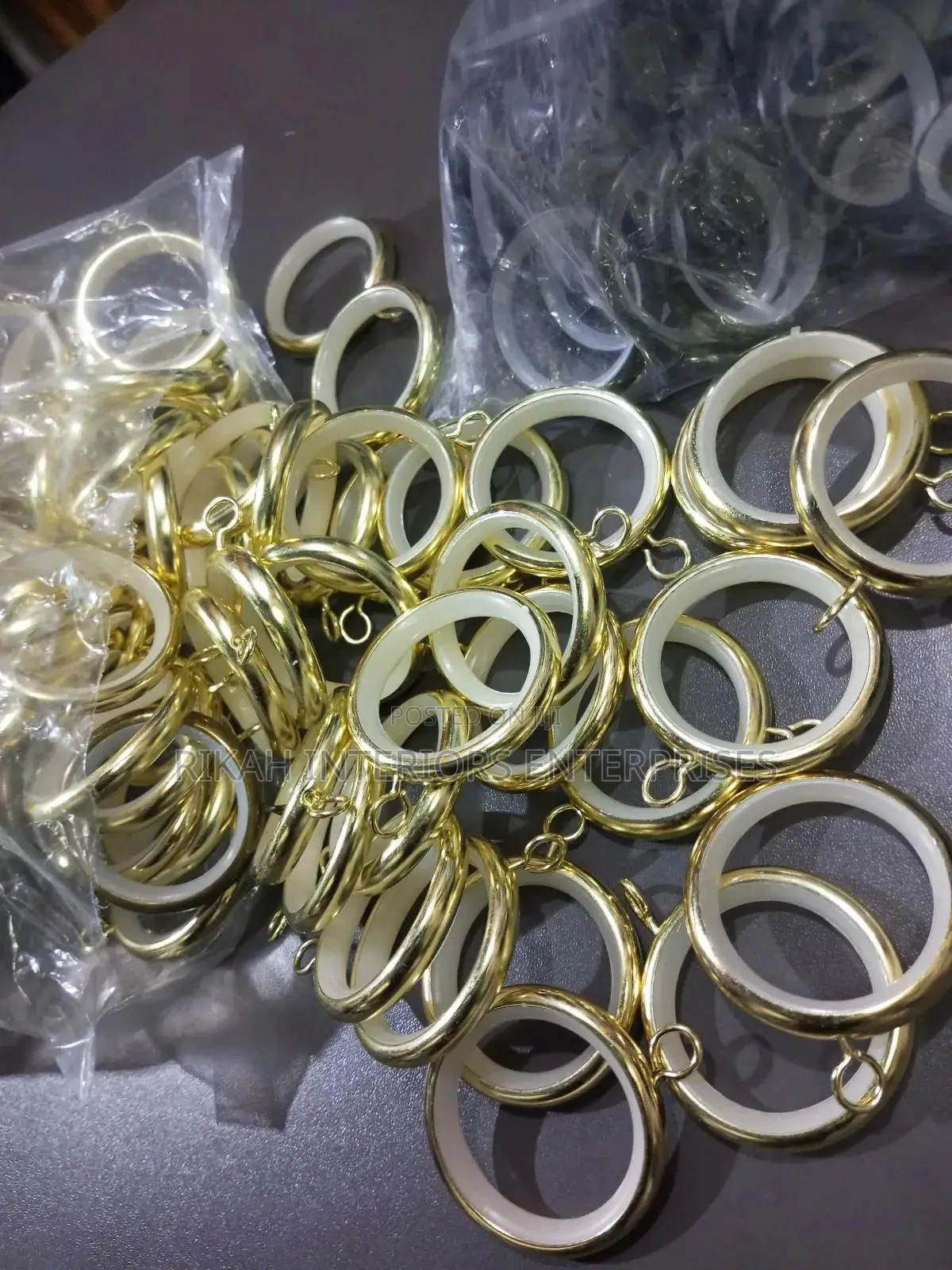 Golden Silent Curtain Rings Silent Rings Environmental Friendly