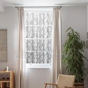 Frosted Glass Sticker | Bamboo Pattern Design