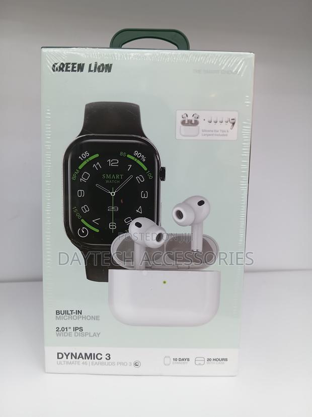 Green Lion Dynamic 3 – Ultimate 46 Smart Watch Earbuds Pro 3