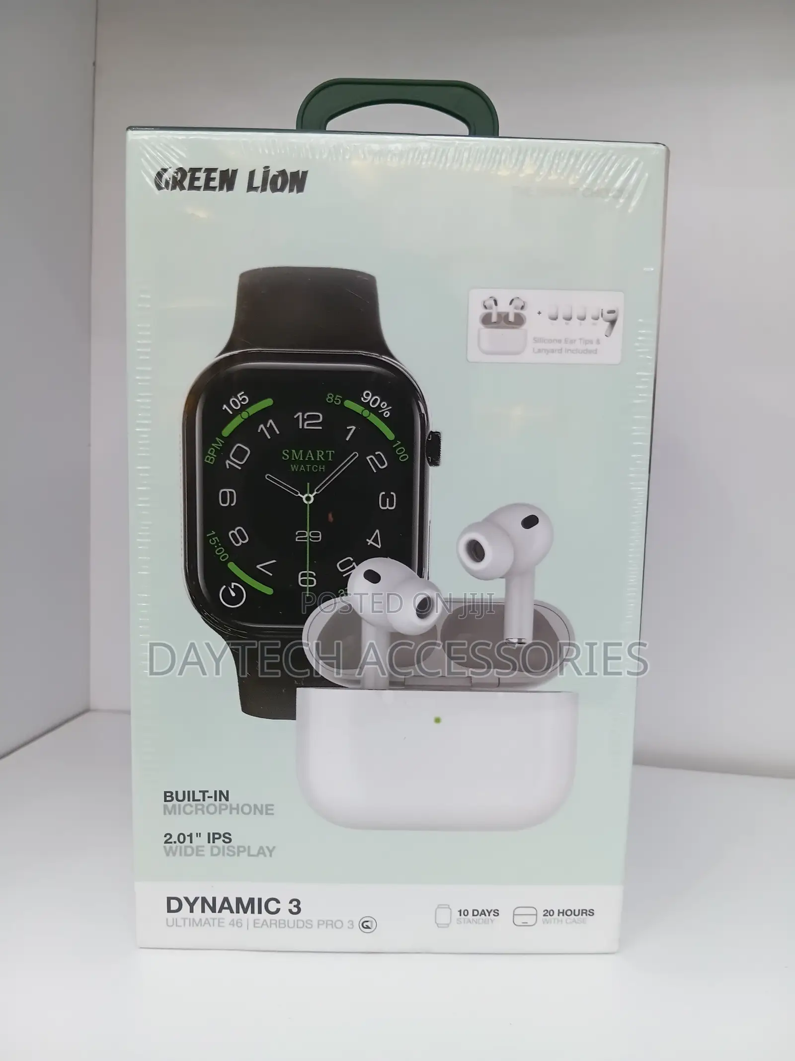Green Lion Dynamic 3 Ultimate Smart Watch 46 and Earbuds Pro 3 - Black