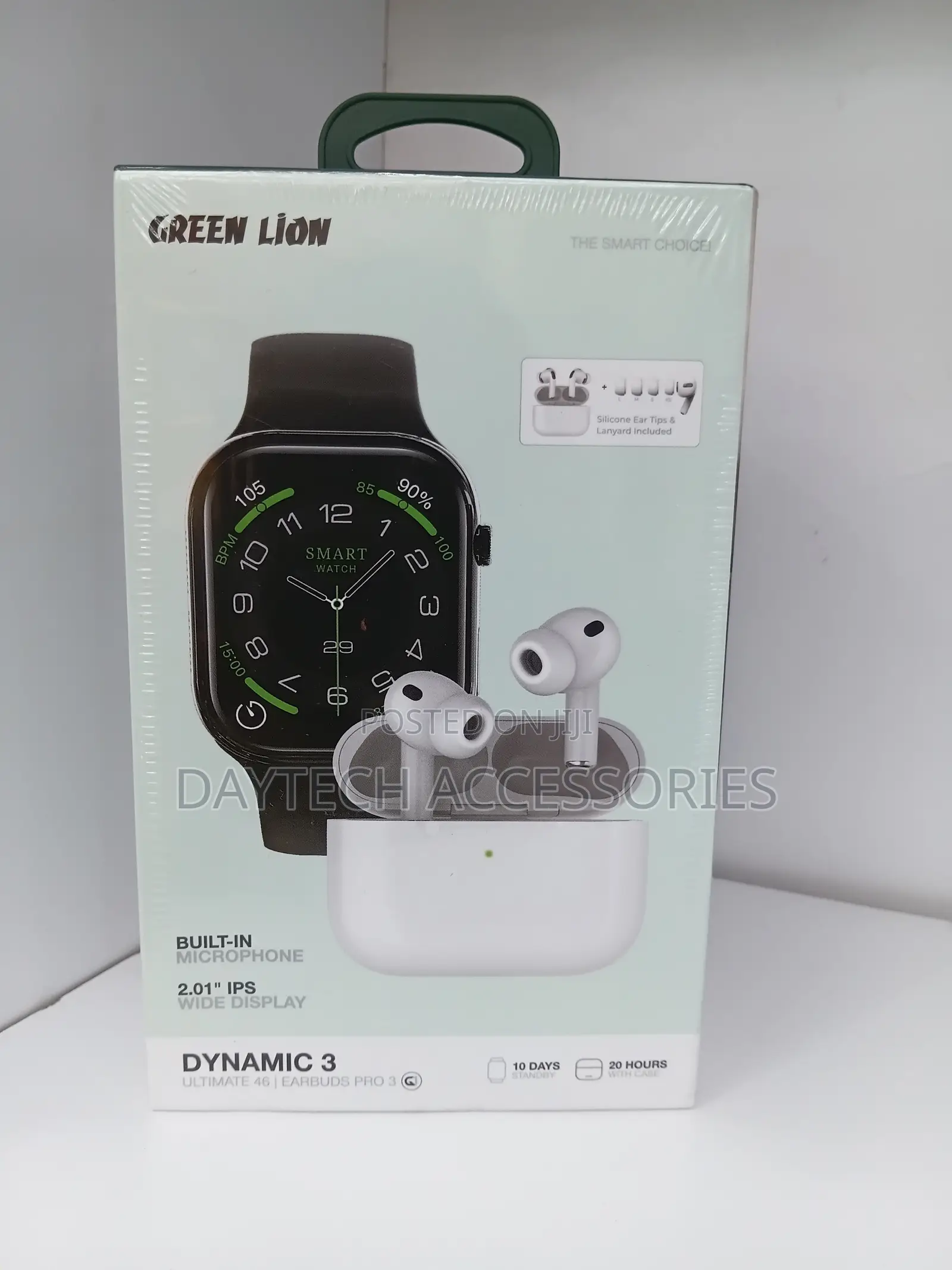 Green Lion Dynamic 3 Ultimate Smart Watch 46 and Earbuds Pro 3 - Black