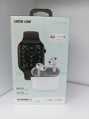 Green Lion Dynamic 3 Ultimate Smart Watch 46 and Earbuds Pro 3 - Black