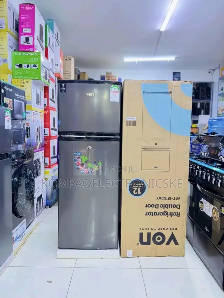 *Von Double Door Fridge 181Litres Direct Cool at 36,500*