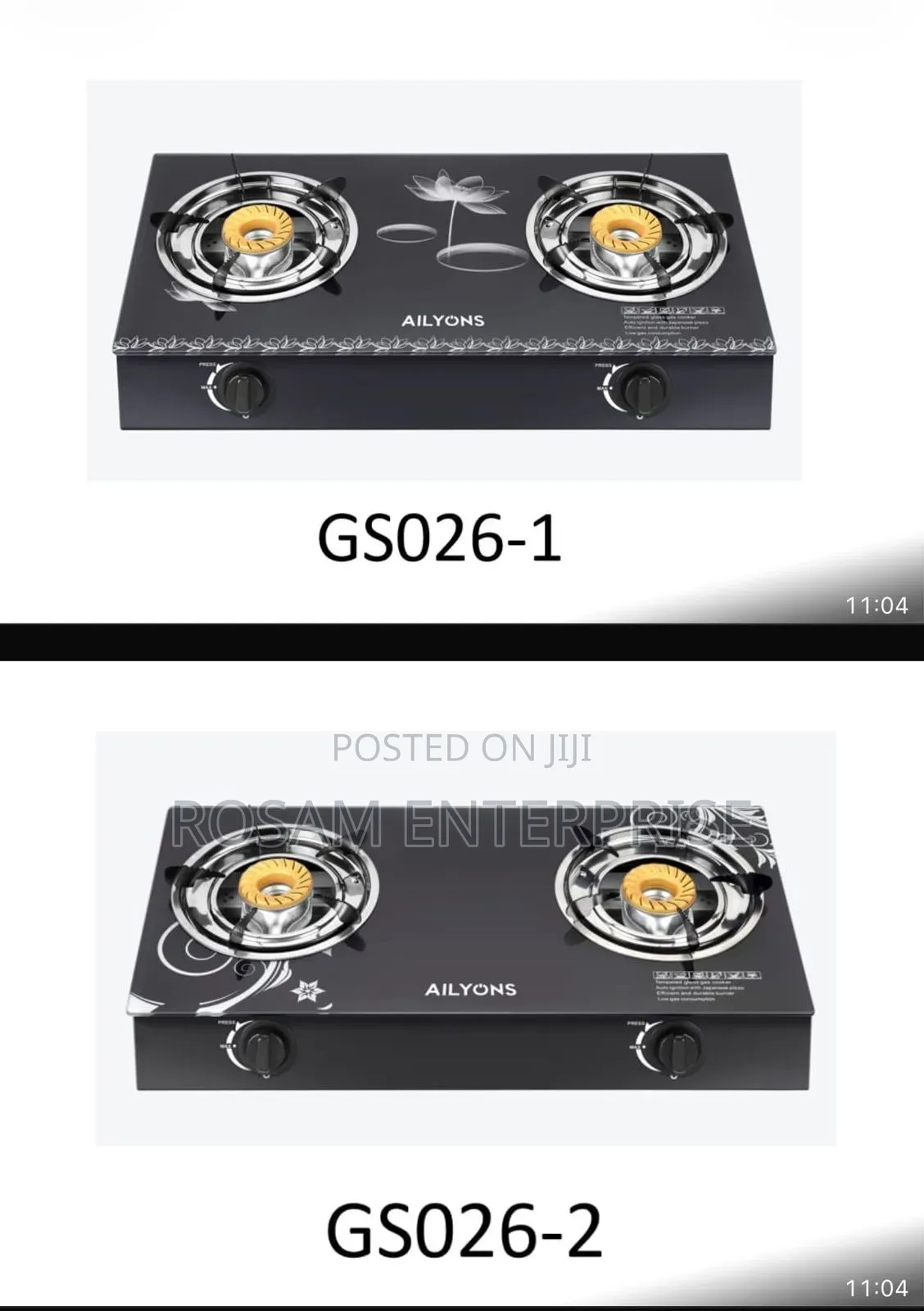 Ailyons 2 Burner Glass Top Cooker