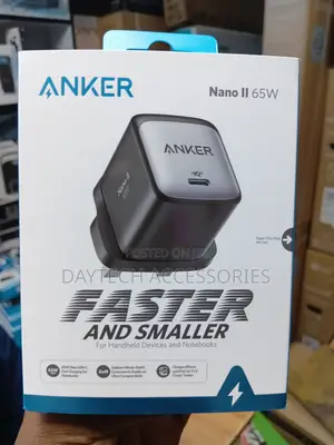 The Anker Nano II 65W (Model A2663) Single-Port USB-C Fast Charger.