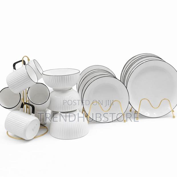 24PCS Japanese Ceramic Dinner Set + FREE Gift | Luxury Tableware - thumbnail 2
