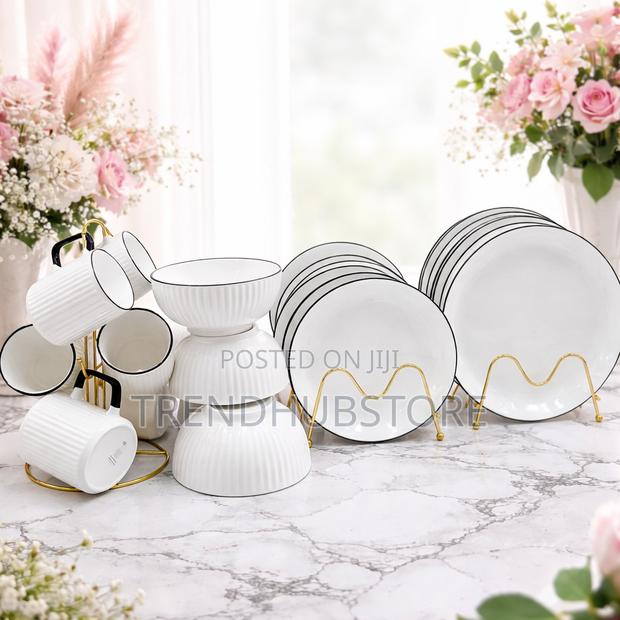 24PCS Japanese Ceramic Dinner Set + FREE Gift | Luxury Tableware - thumbnail 5