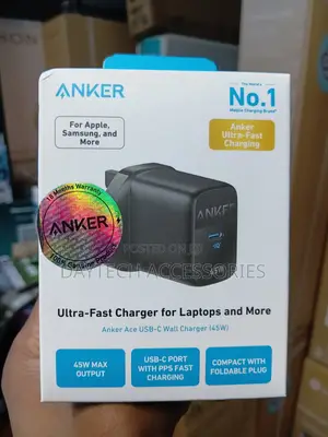 Anker 313 Charger Ace 45W USB C GaN Fast Charger - Black