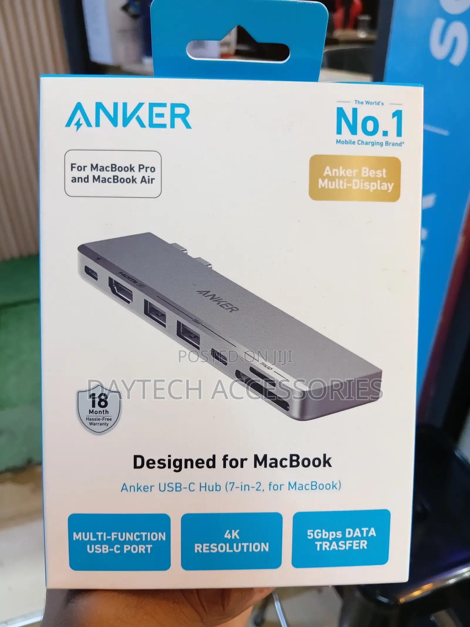 Anker 547 USB-C Hub (7-in-2, for MacBook).
