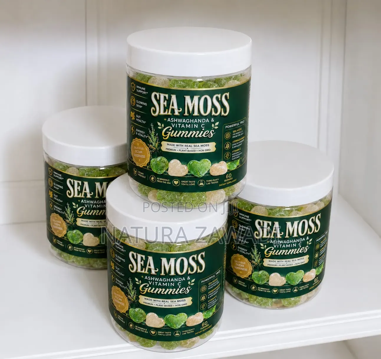 Seamoss and Ashagwadha Gummies 450g for Clear Skin Stress Relief