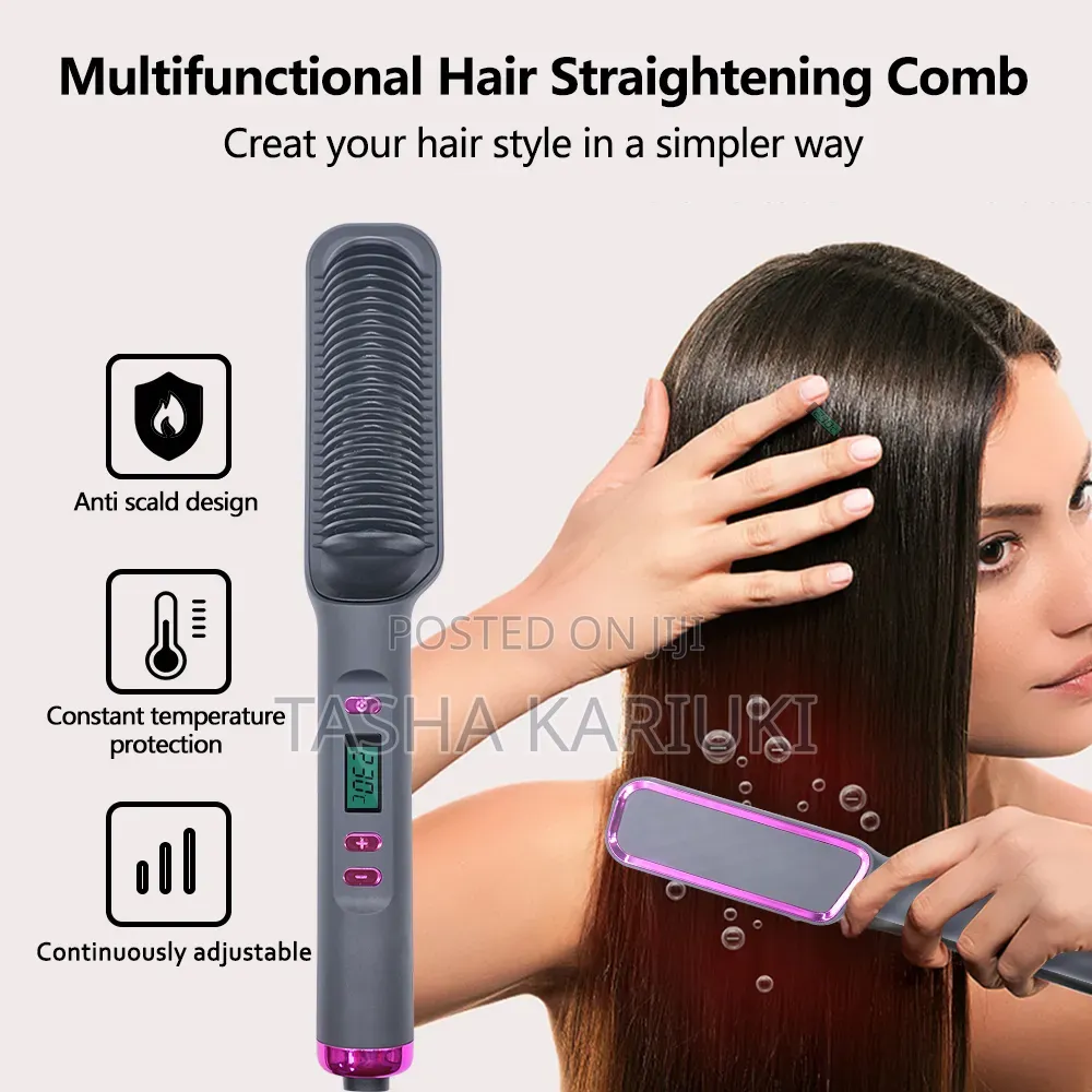 Fast Heating Hair Straightener Brush With Temperature Control