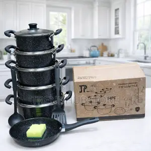 14PCS Heavy Non-Stick Granite Cooking Pot Set + FREE Gift